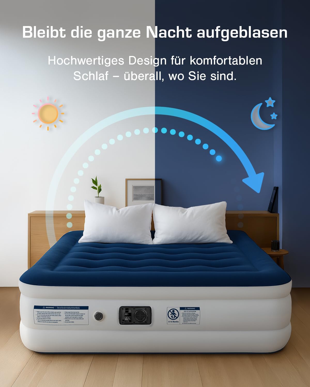 Doppel Luftbett, 2 Personen (200 x 150 x 36.5 cm)