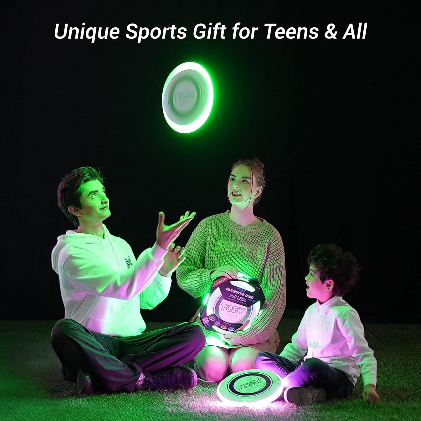 LED Flying Disc, Rgb (Multi-color, Black Disc)