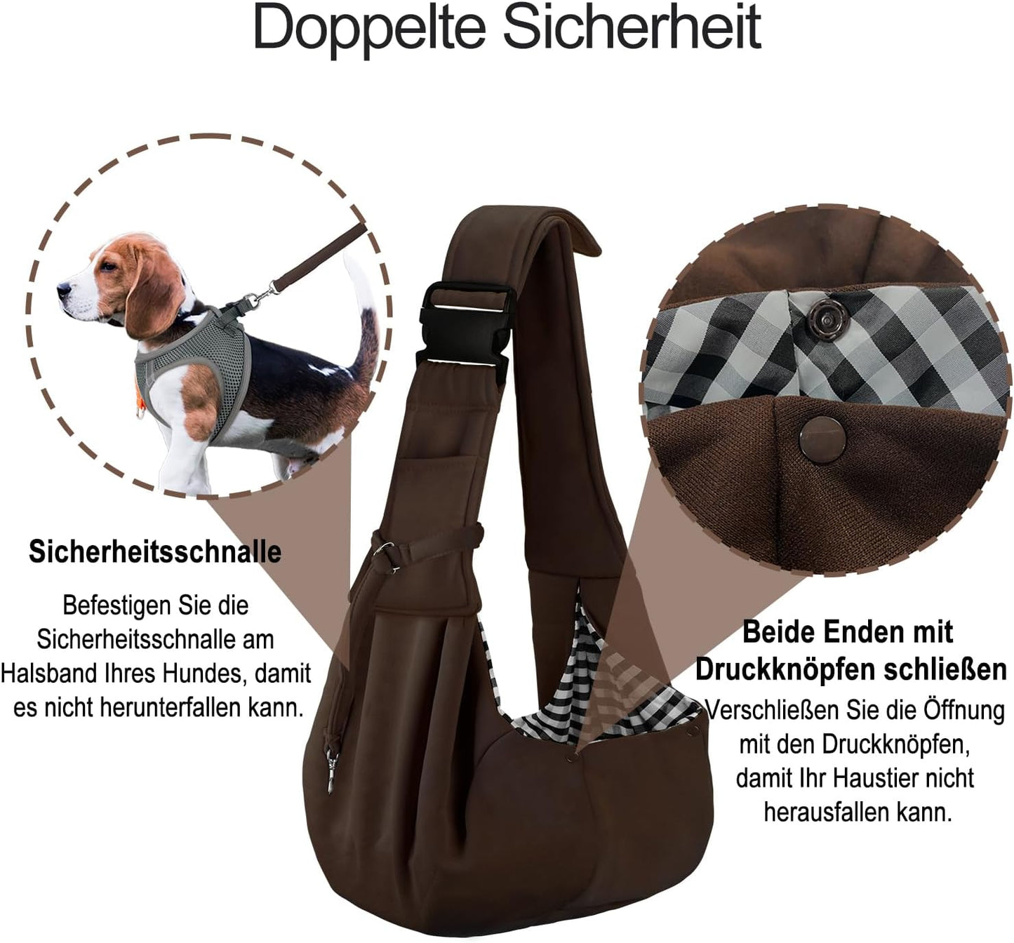 Tragetuch für Hunde, Braun
