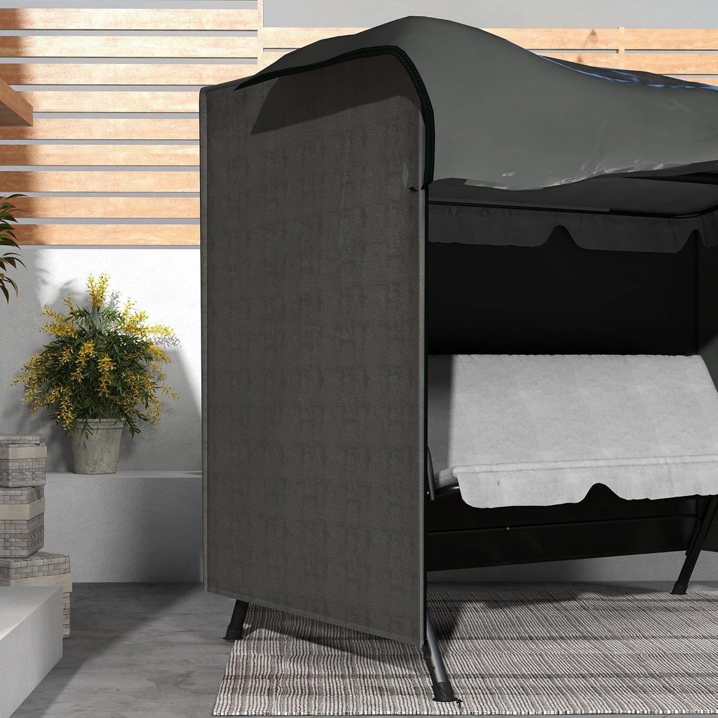 Schutzhülle für Hollywoodschaukel, 205L x 124B x 164H cm Dunkelgrau
