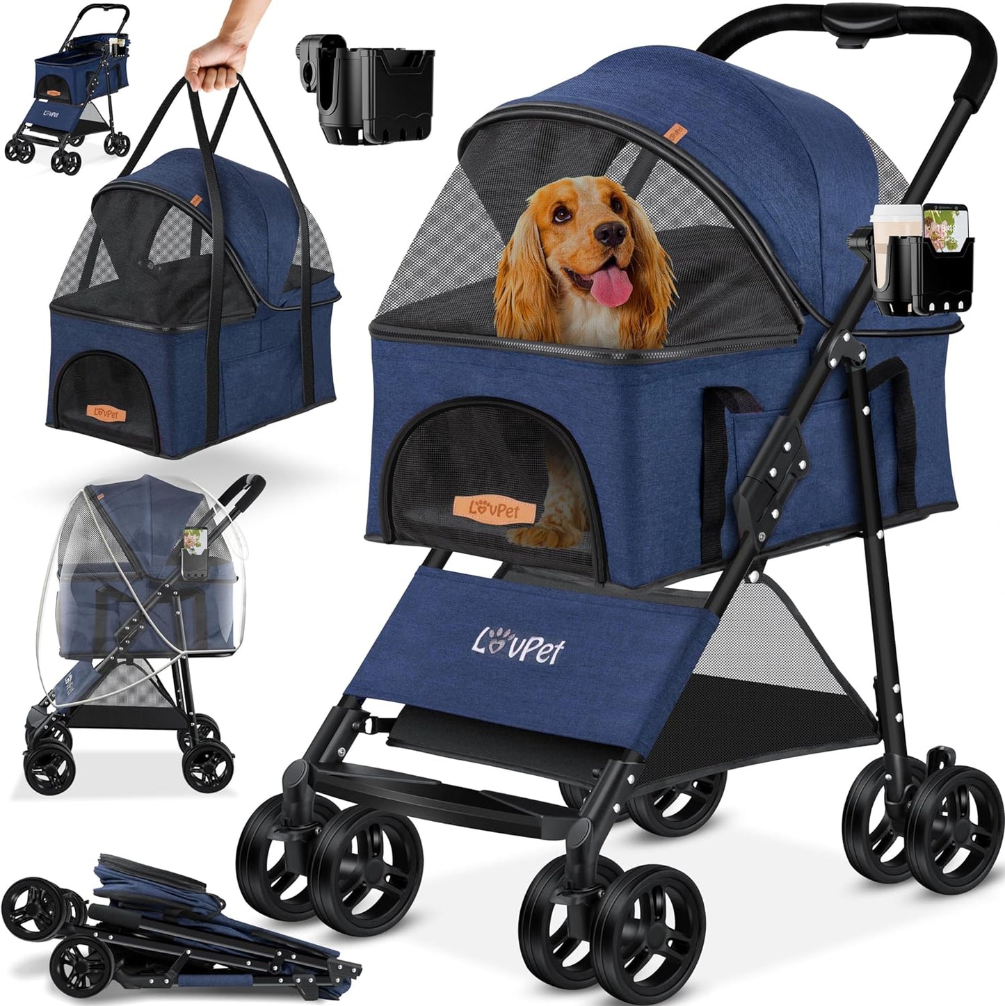 Hundewagen, Blau