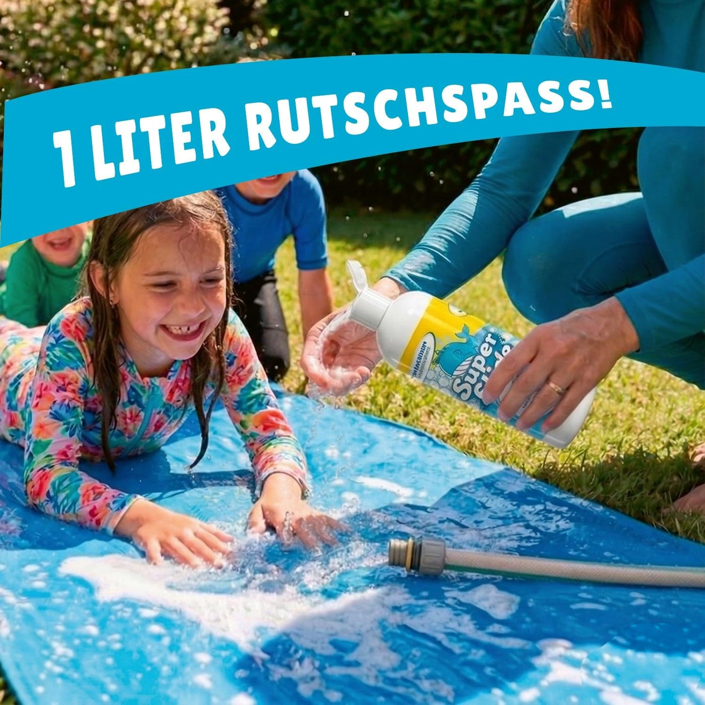 2 Stk. Slipn’Slide Wasserrutschmatten mit Bodyboards, Wasserrutschen x2 + Bodyboards + Seife x1