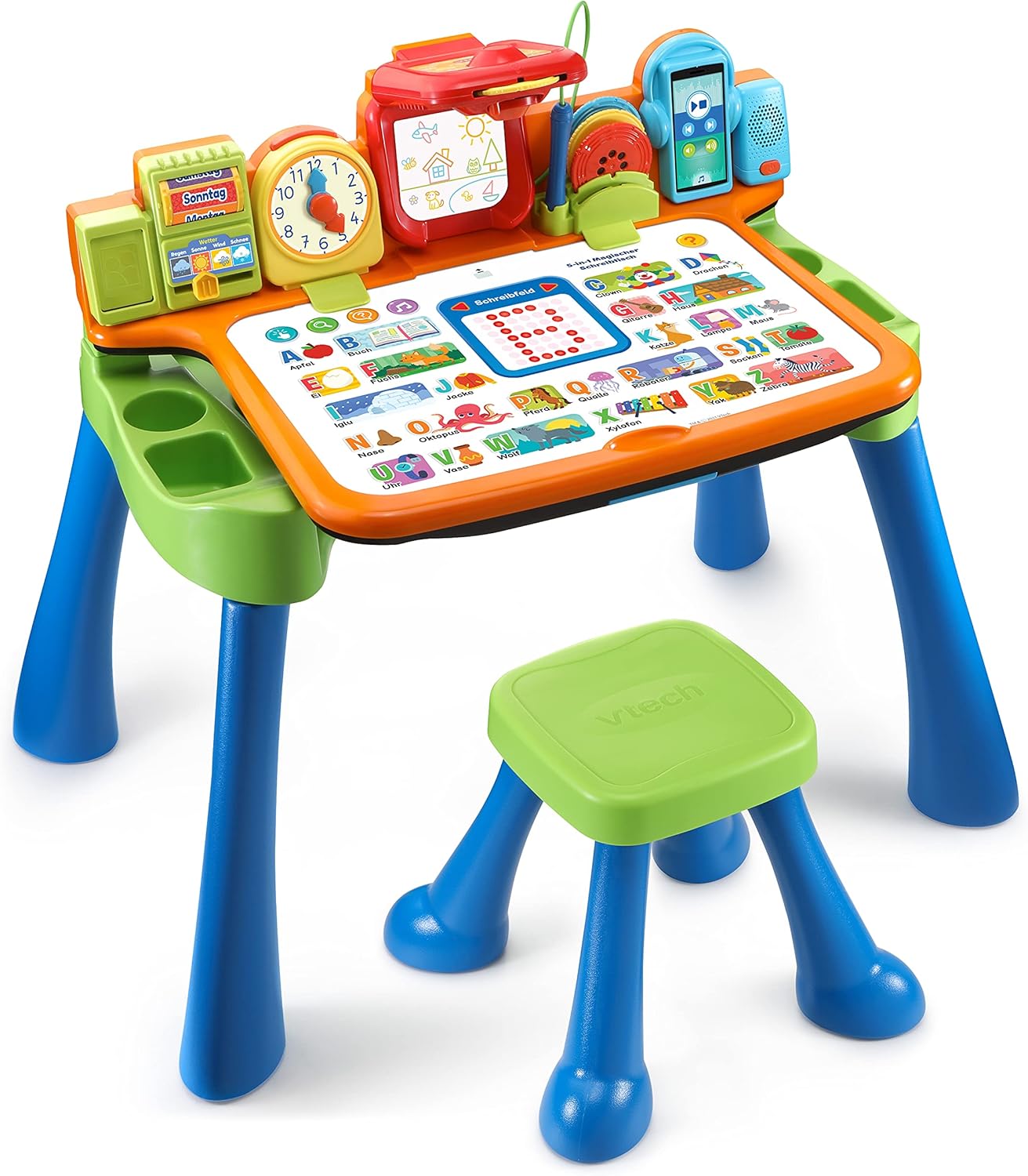 5-in-1 Schreibtisch, Grün/Blau
