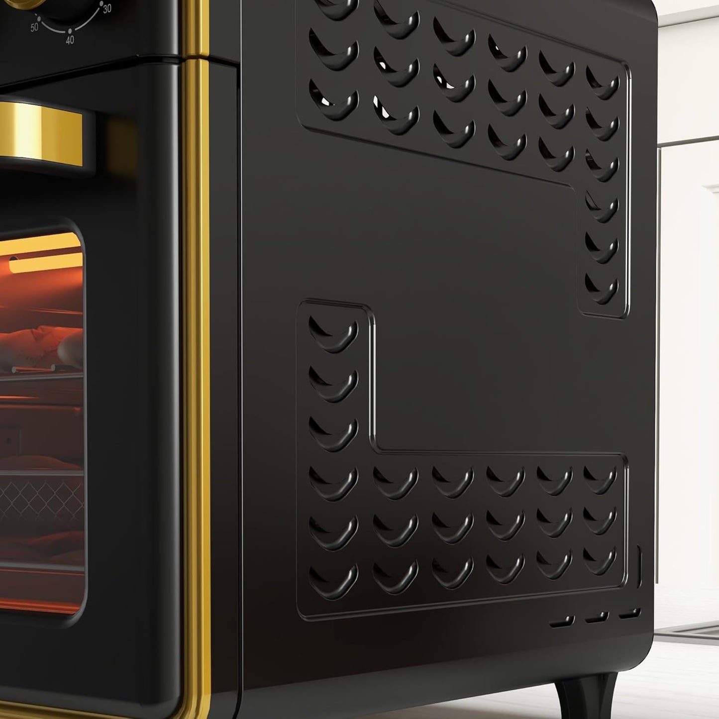 Minibackofen, Schwarz+gold