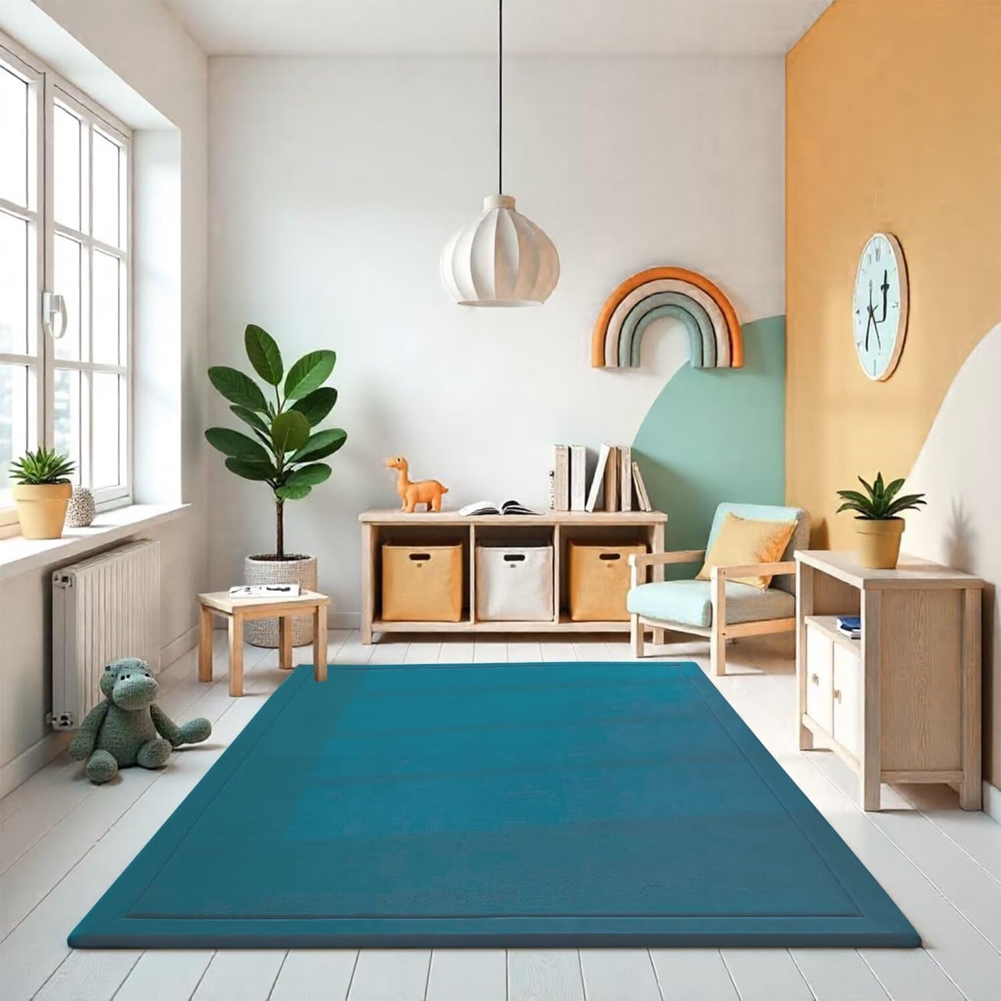 Rutschfeste Krabbeldecke, Blau 150*200CM
