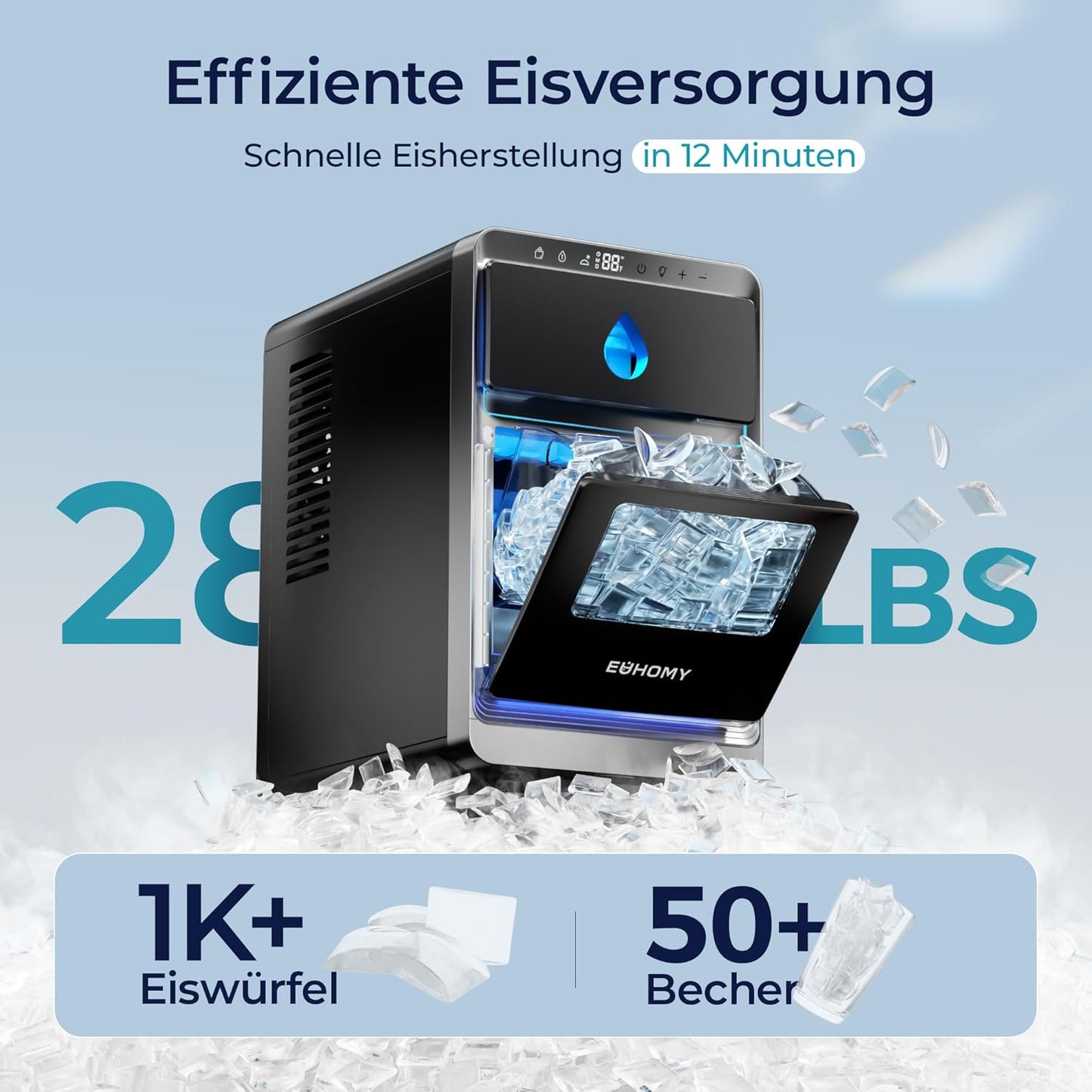 LunaArc Eiswürfelmaschine, 1600 Stück/Tag