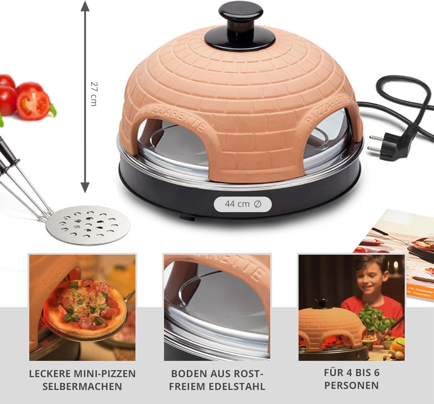 Pizza-Mini-Ofen mit Pfännchen