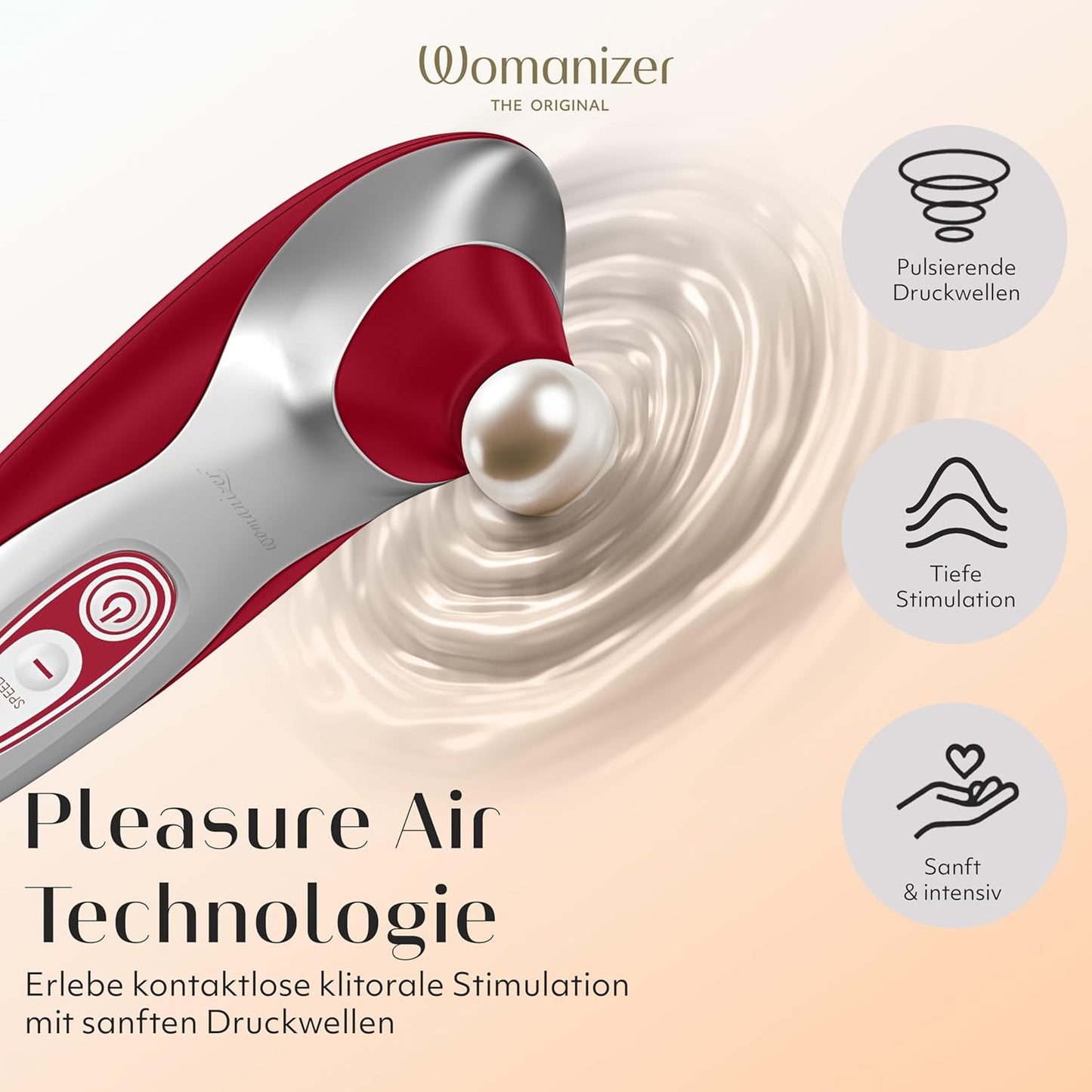 Pro40 Klitorisvibrator mit 6 Intensitätsstufen, Rot