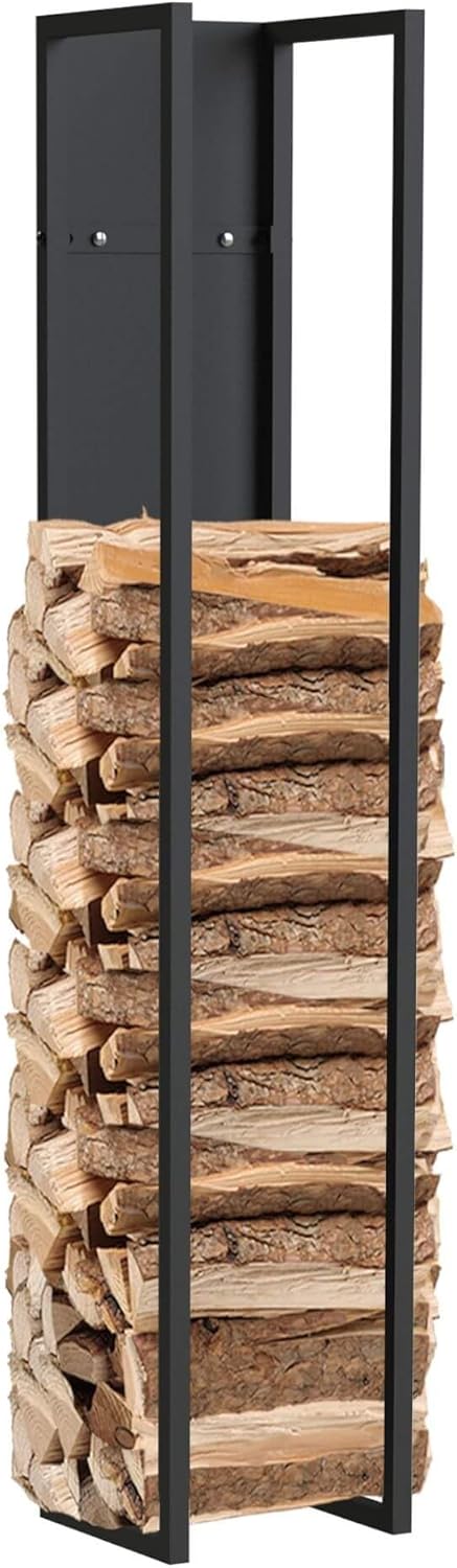 Kaminholzhalter für die Wandmontage, Höhe 140 cm