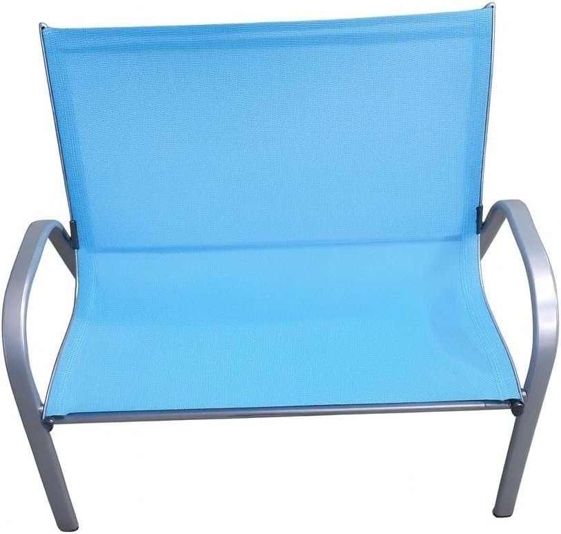 Kinder-Gartenbank für 2 Kinder, Blau /Türkis