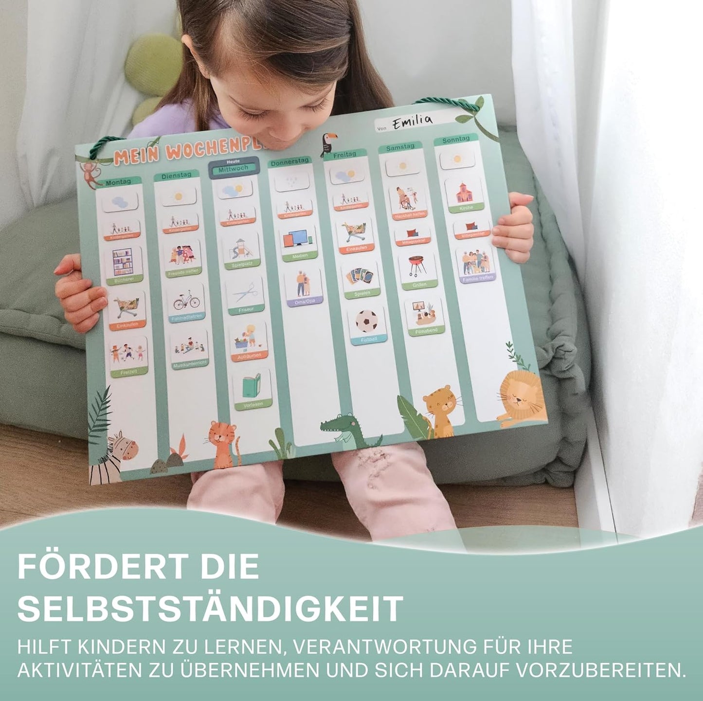 Wochenplaner für Kinder, Wochenplan