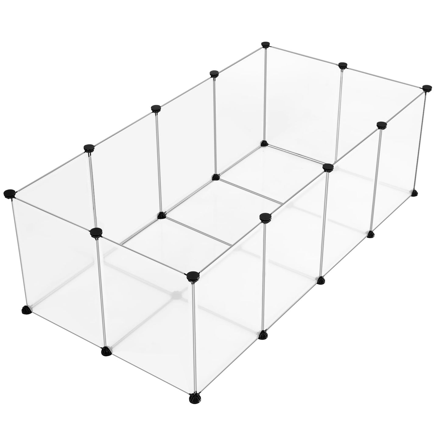 Freigehege für Kleintiere mit Bodenplatten, Transparent