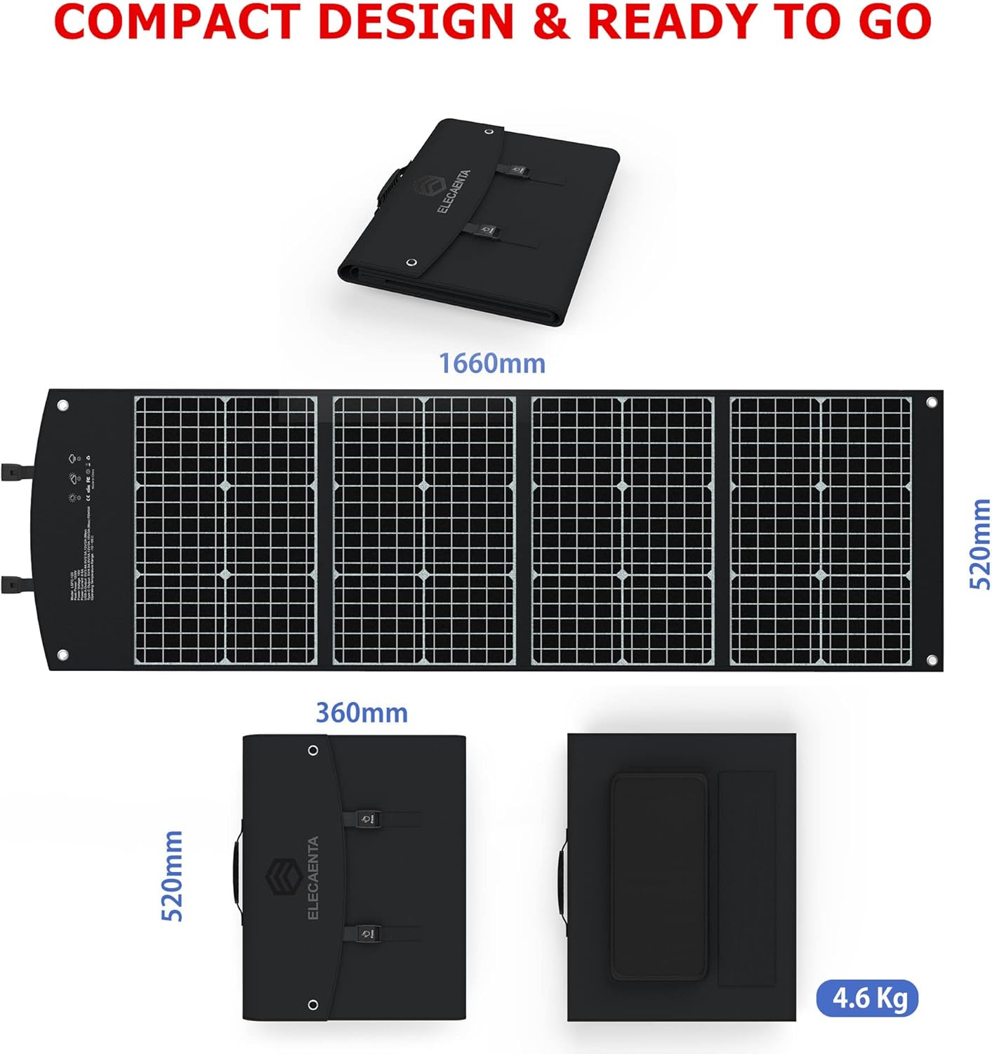Faltbares Solarladegerät, 120W