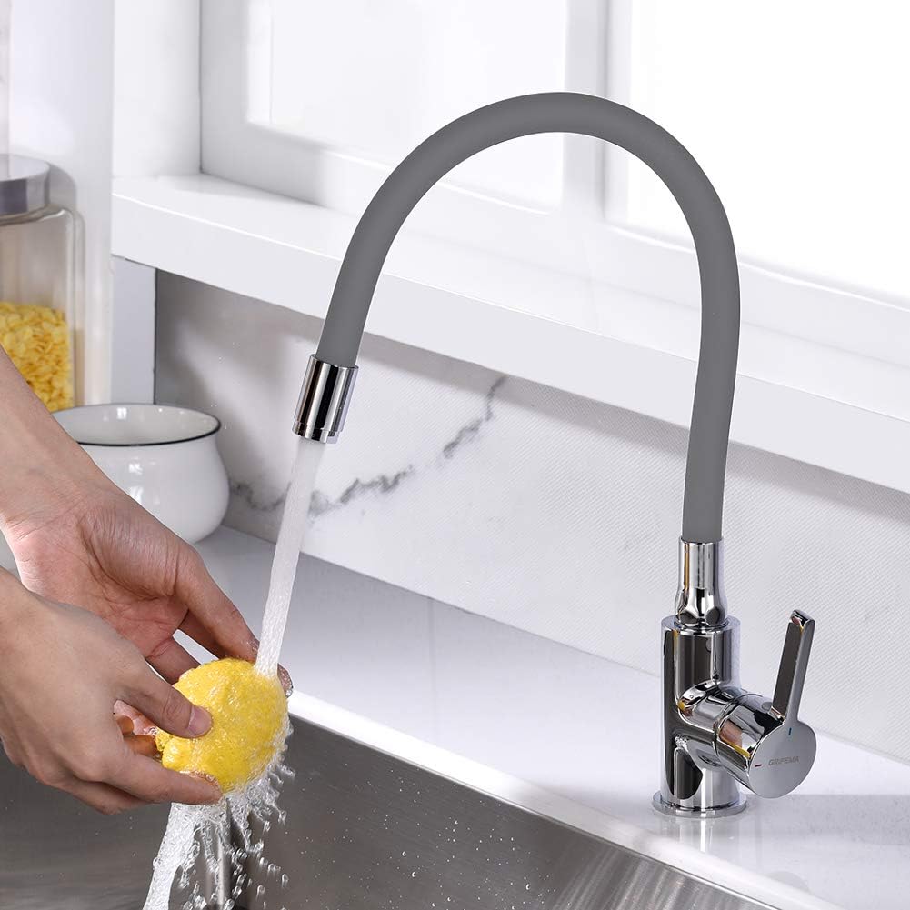 Küchenarmatur mit flexiblem Auslauf G4002-9, Grau