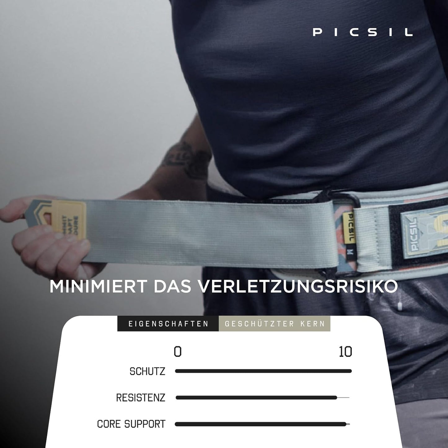 Gewichthebergürtel Lockpro für Cross Training & Powerlifting, Fern XS