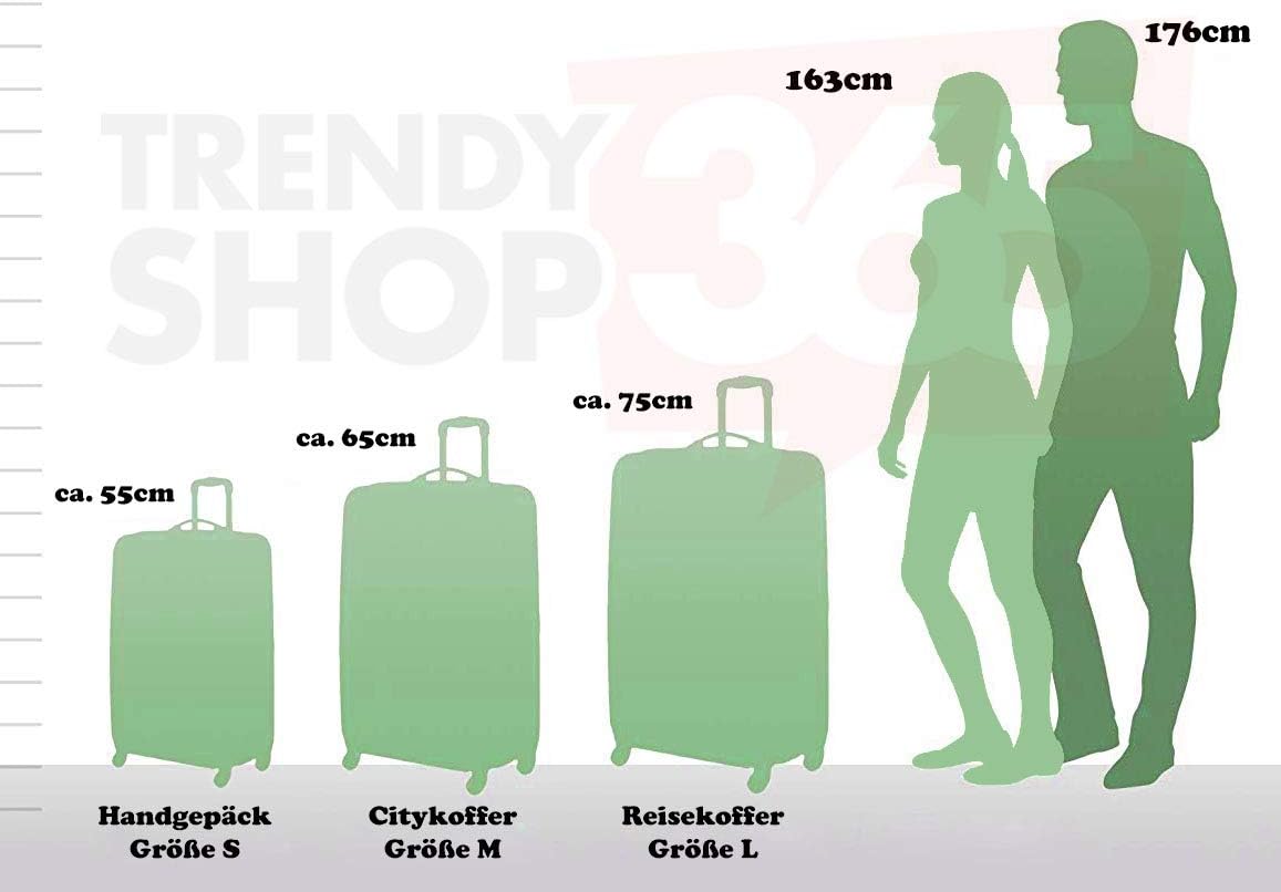 Reisekoffer Hartschale 75 cm mit Zahlenschloss, Rot Reisekoffer - Grösse L