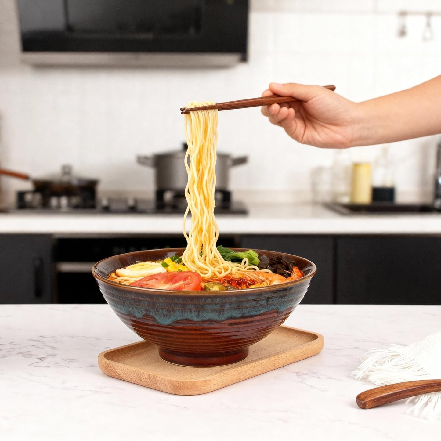Ramen Schüssel Set mit Essstäbchen für 2 Personen