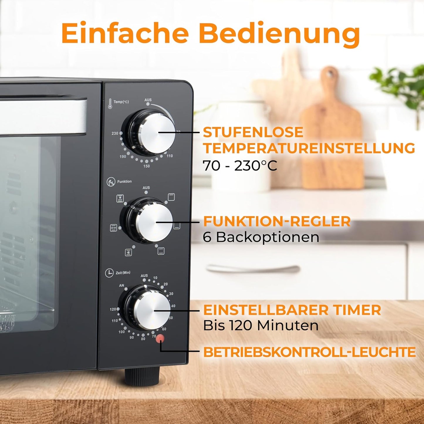 Minibackofen mit Umluft & Drehspiess