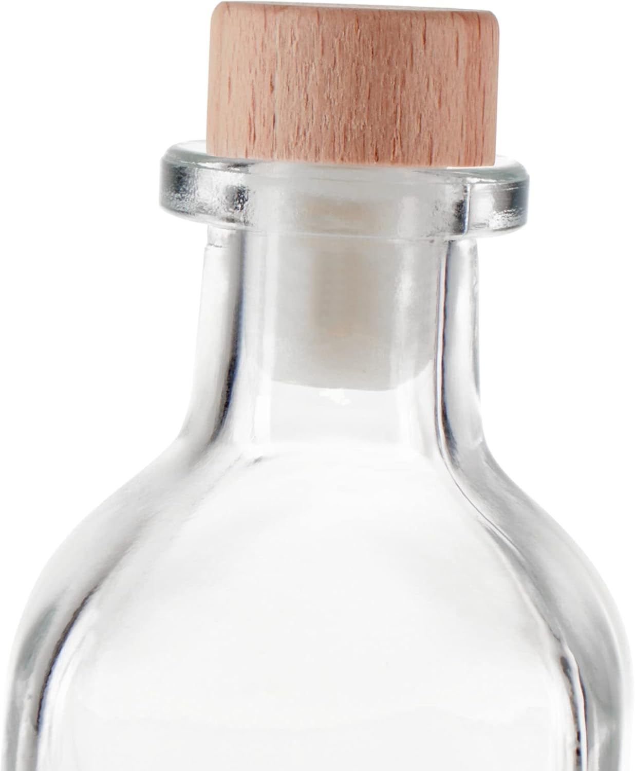 6 x Glasflaschen mit Korkenverschluss, Rund - 500ml