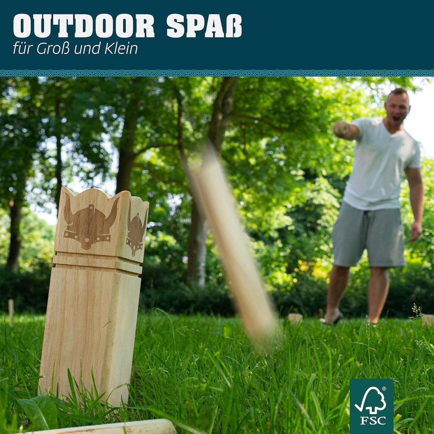 Kubb mit Tragetasche