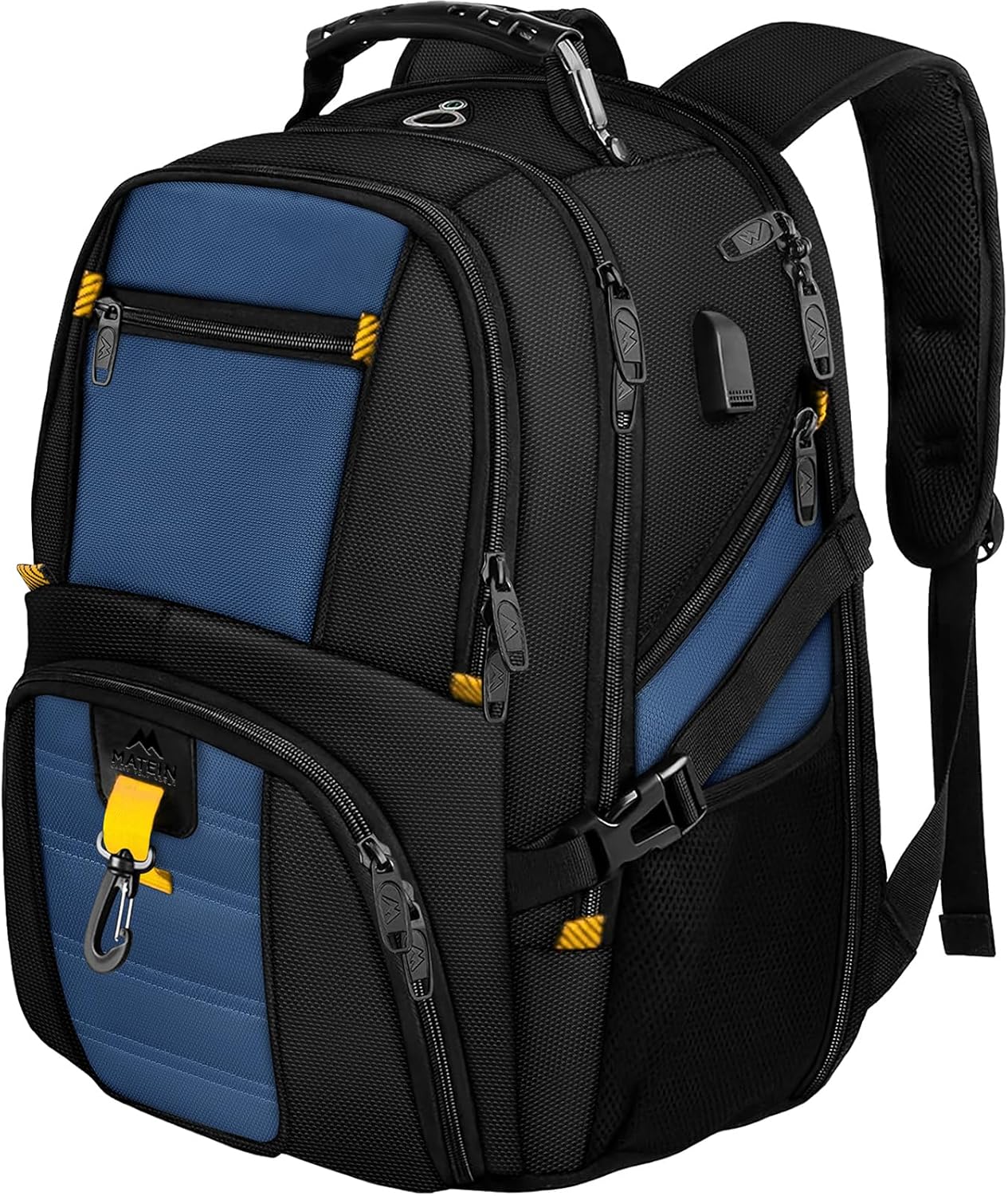 Herrenrucksack mit USB-Port, 18.4 Zoll Königsblau