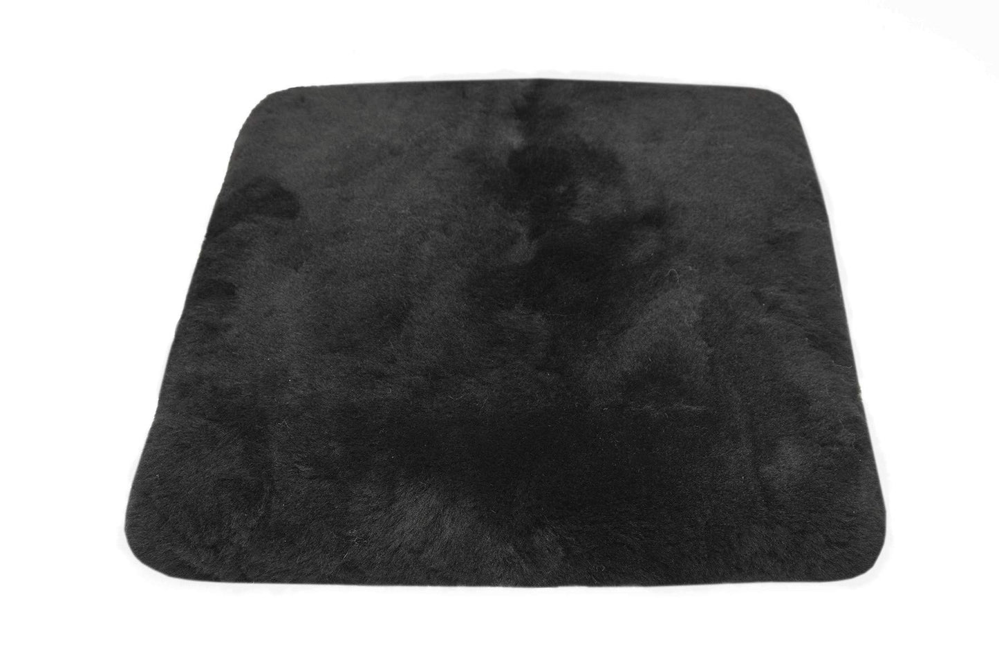 Sitzpolster und Auflage aus echtem Merino Schaffell, Schwarz 40x40cm
