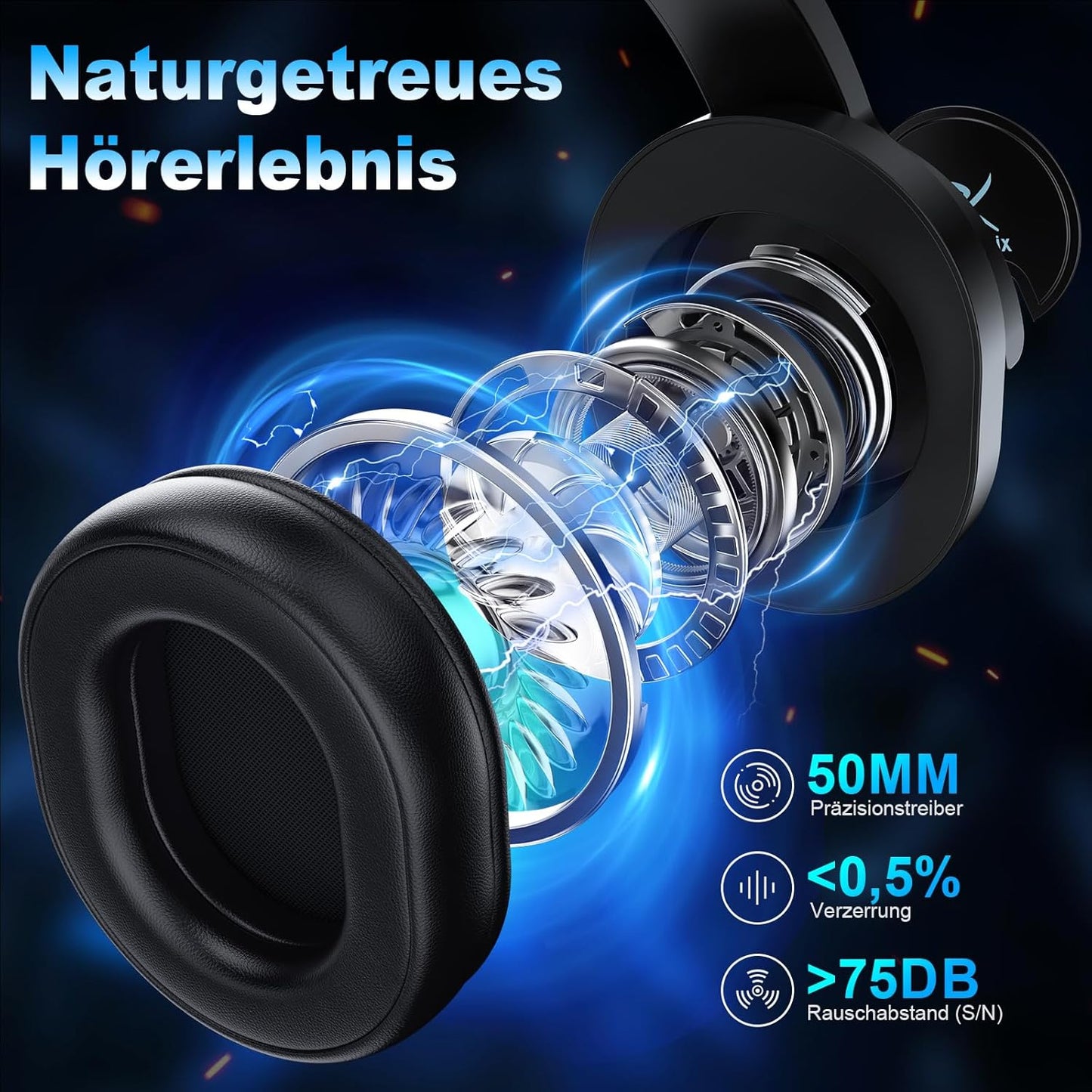 PG3 Gaming Headset, Russschwarz