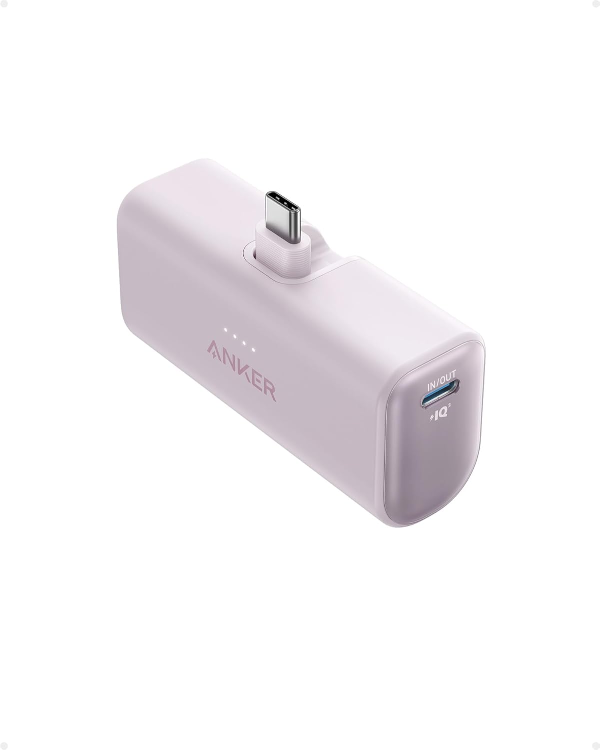 Nano Powerbank 5000mAh mit USB-C, Lila