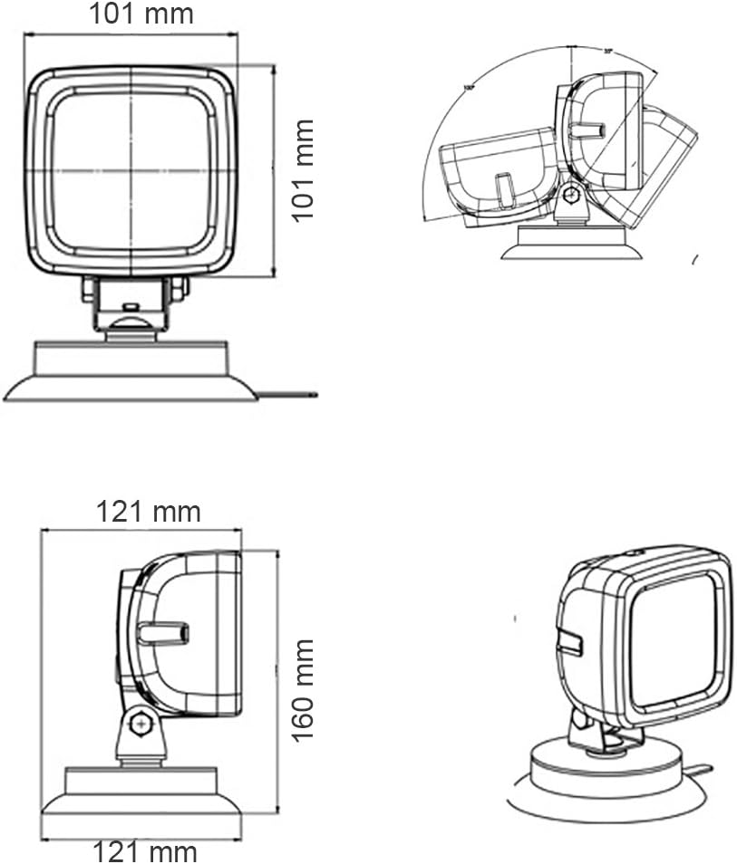 Arbeitsscheinwerfer mit Weitausleuchtung