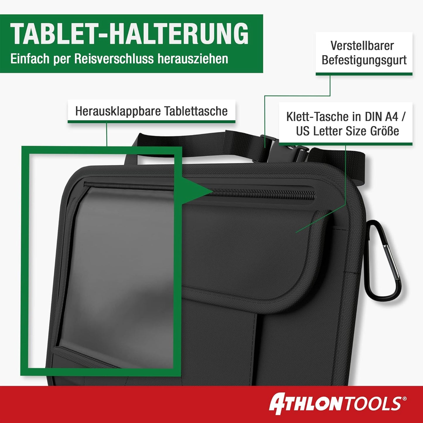 2er-Set Auto Rücksitz Organizer, Schwarz / 2er-sparset