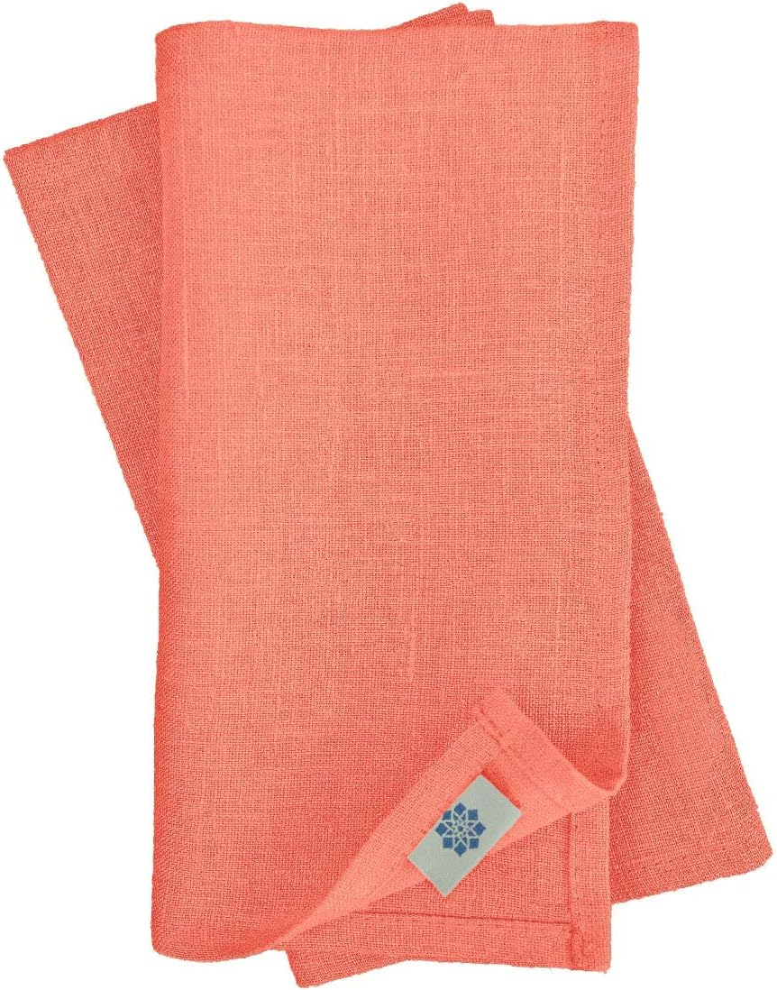 4-teiliges Stoffservietten-Set Hygge, Coral Rosa Servietten - 32 x 32cm