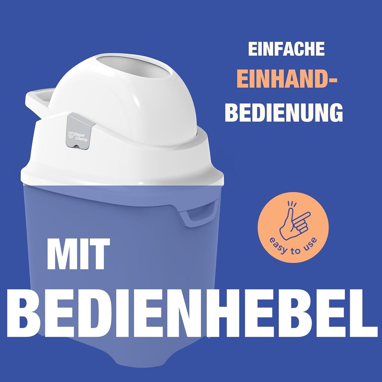 ONE Windelbehälter, silber/weiss