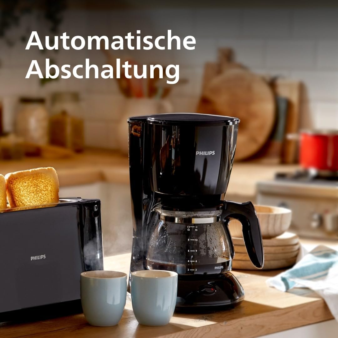 Kaffeemaschine mit Aromawirbel und Abschaltautomatik, Glaskanne