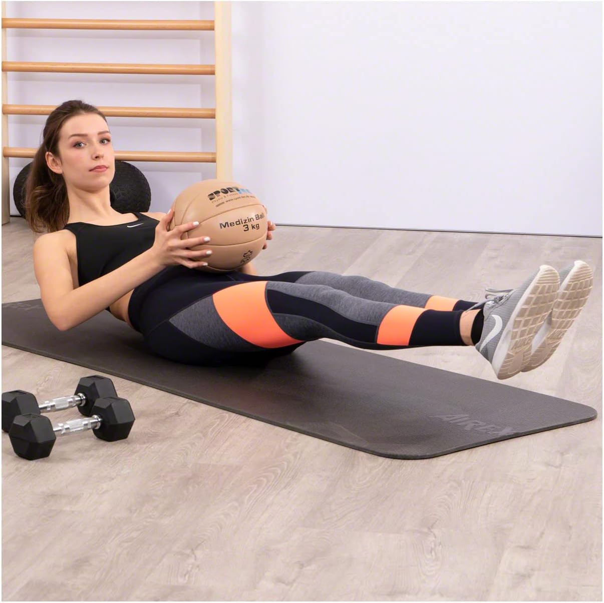 Medizinball aus Leder 3 kg, 3.0 Kilogramm