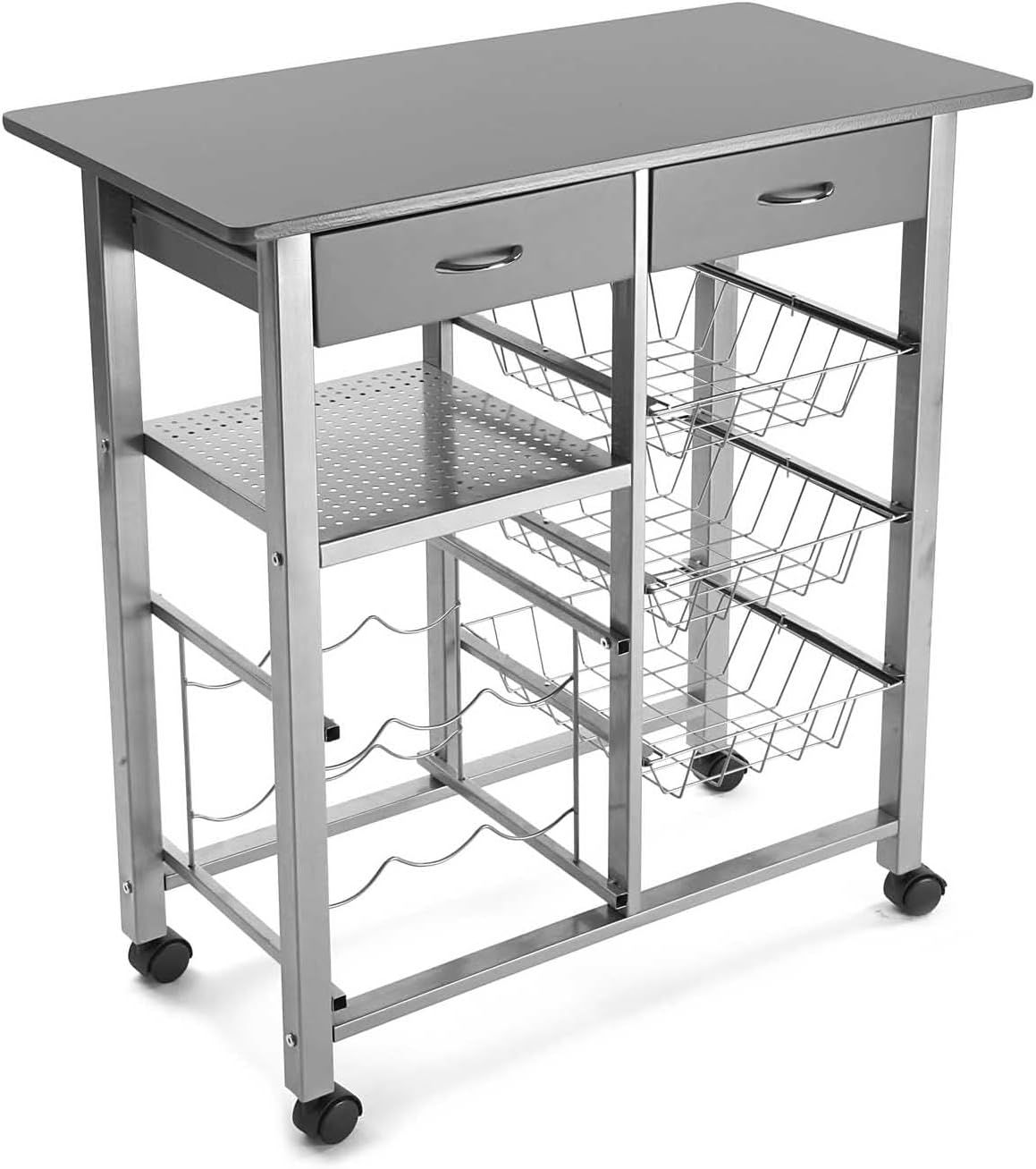 Leicester Küchenwagen, Grau / 76 x 40