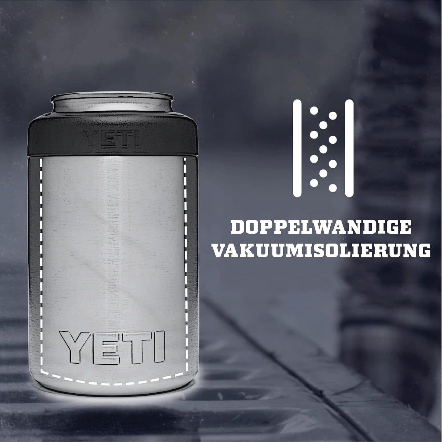 Rambler Colster Dosenisolierer, Stainless Steel Stainless Steel - 12oz (330ml)