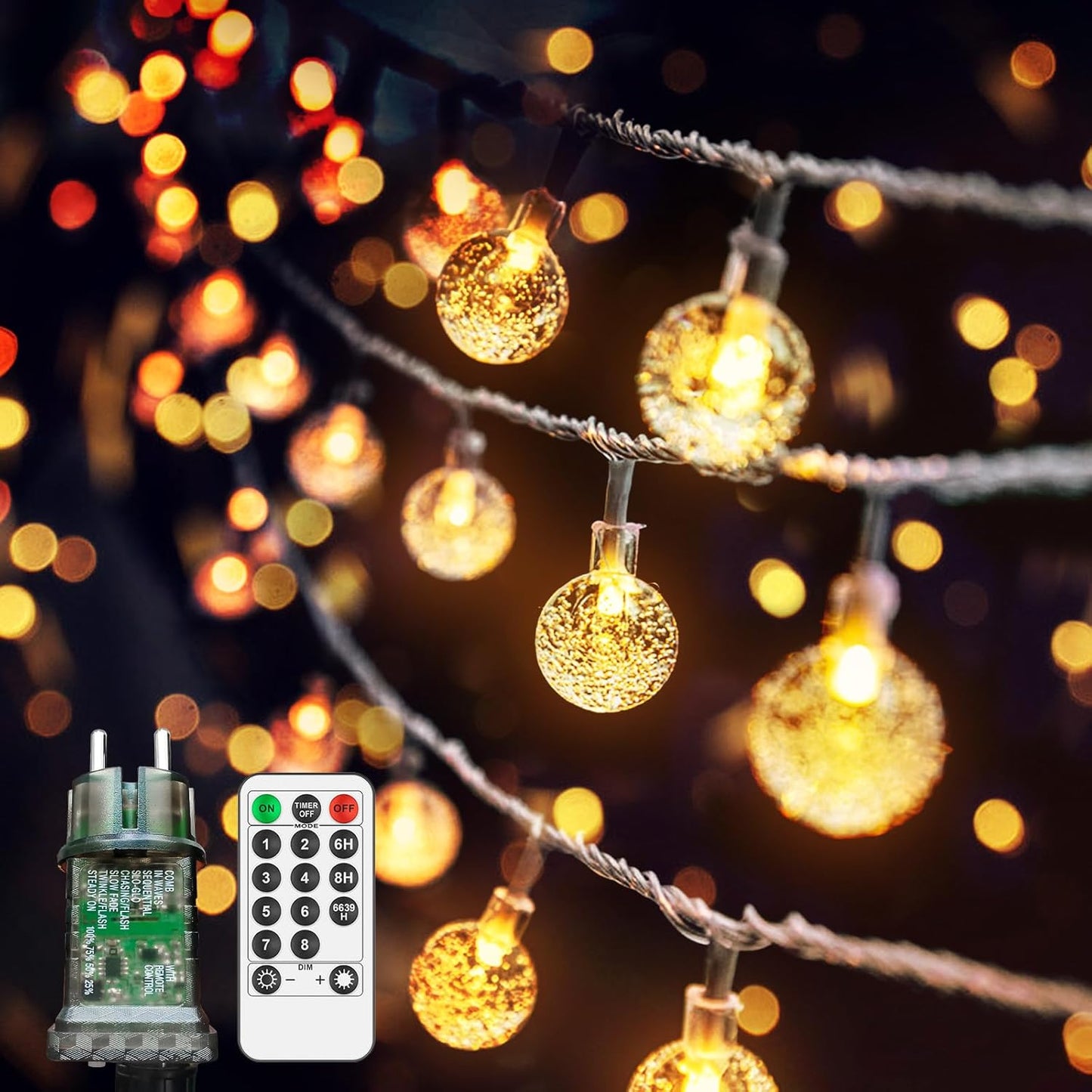 LED Kugel-Lichterkette, 9m(40 Led)