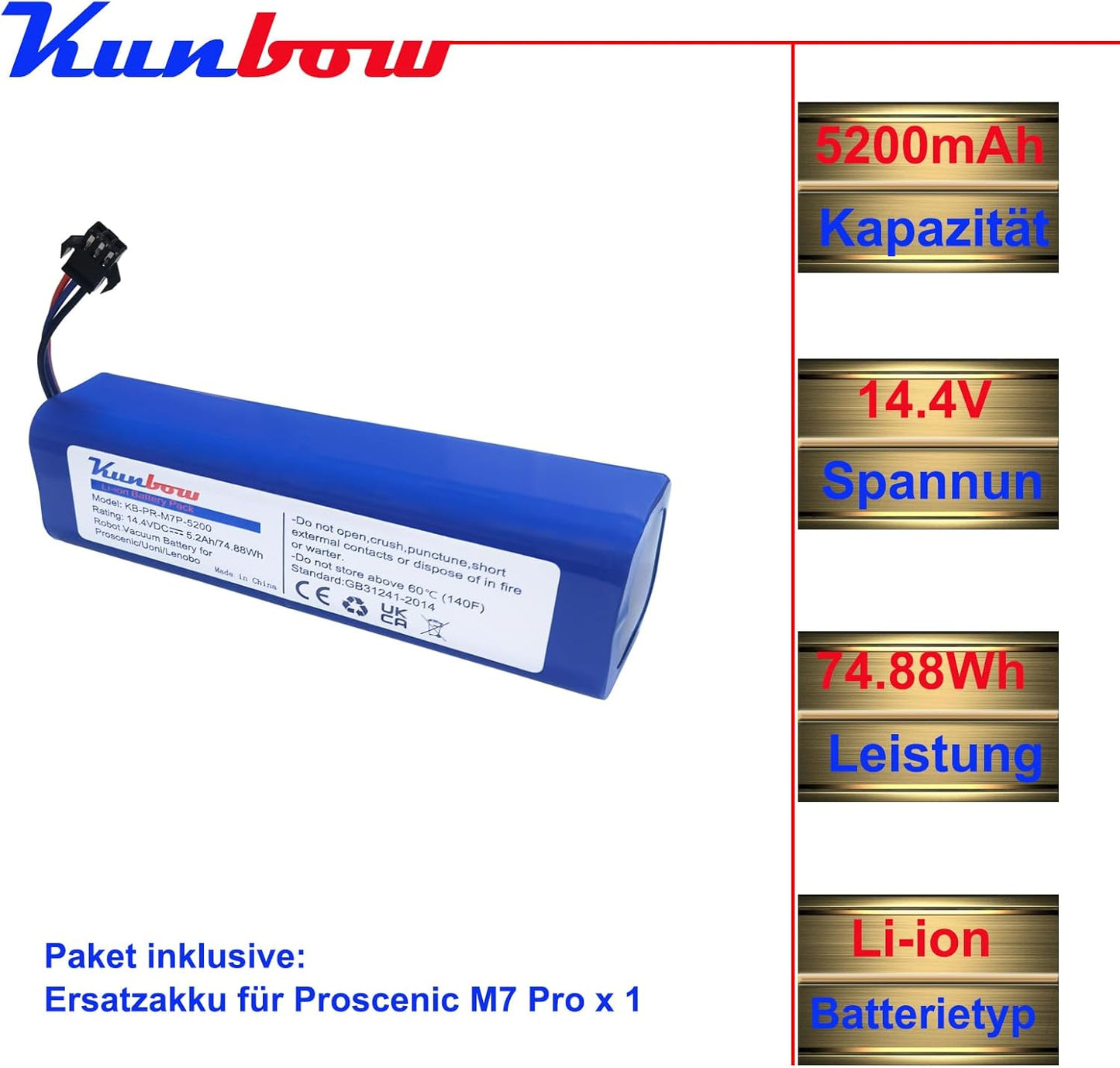 Ersatzakku für Proscenic Akkustaubsauger