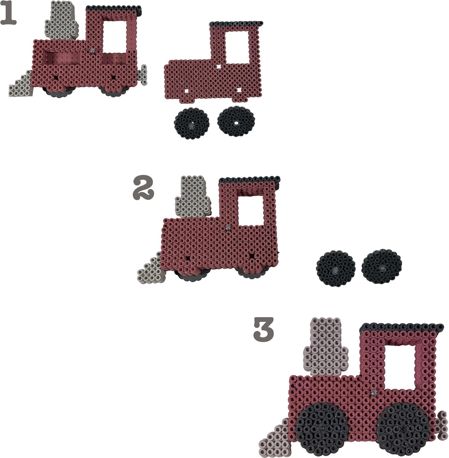 3D Geburtstagszug Bügelperlen-Set