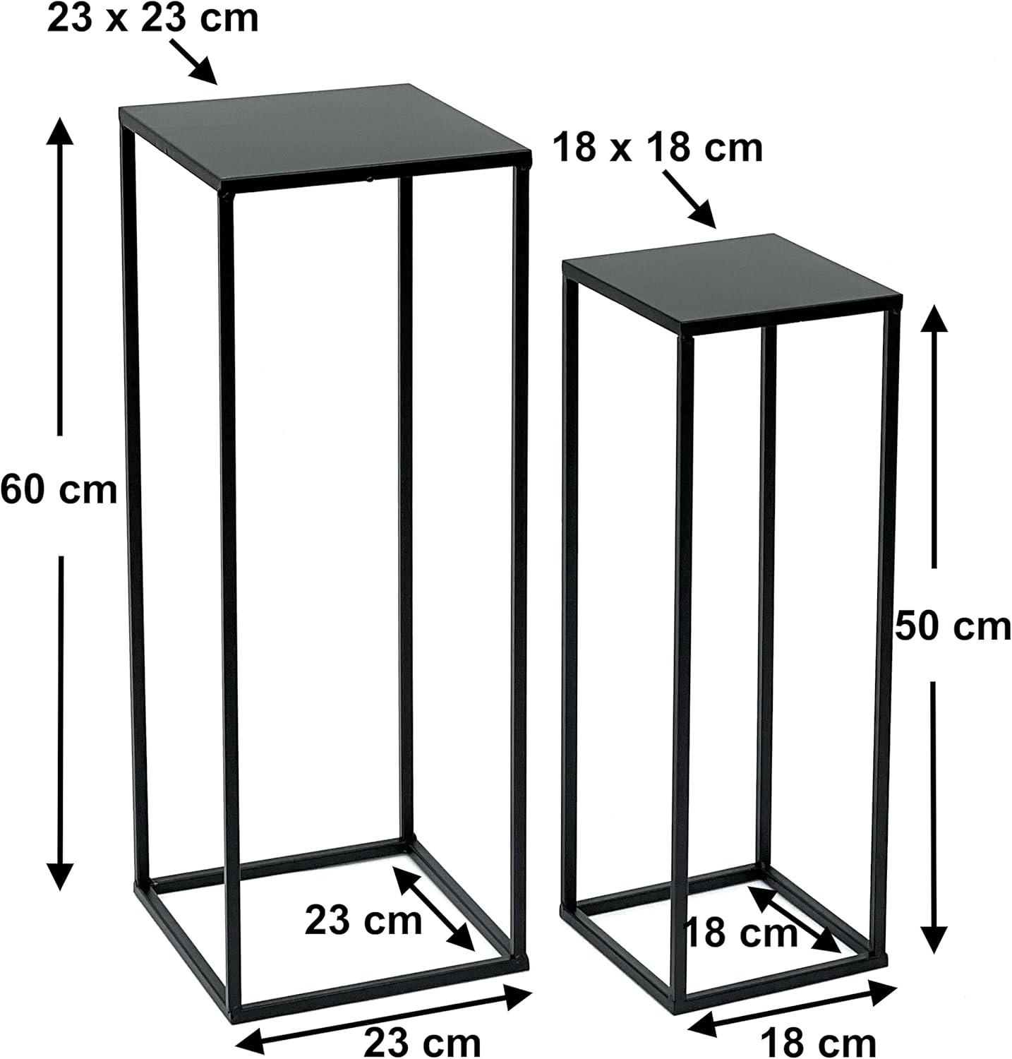Blumenhocker & Beistelltisch Set (2-teilig)