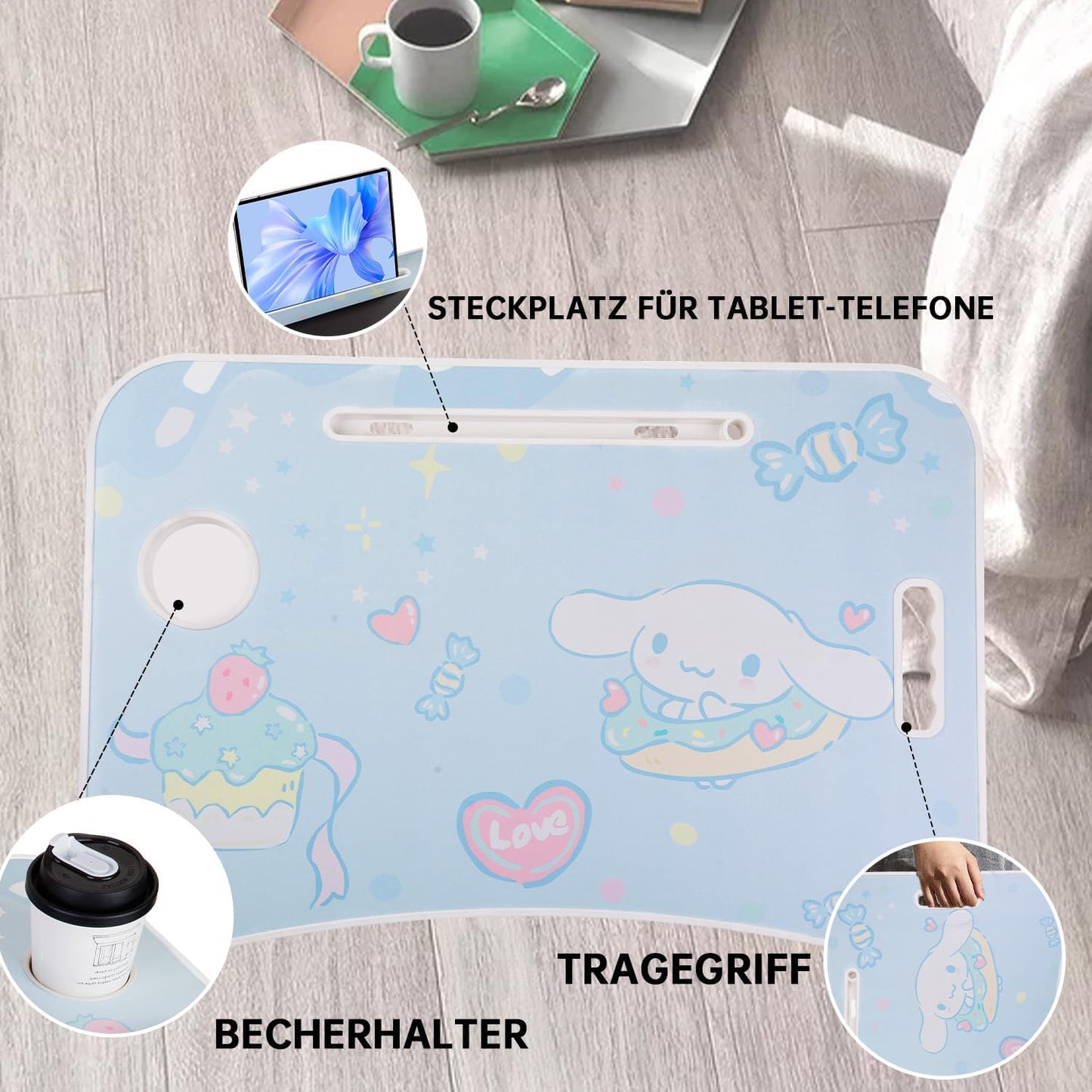 Laptop-Tisch, Blaues Herz