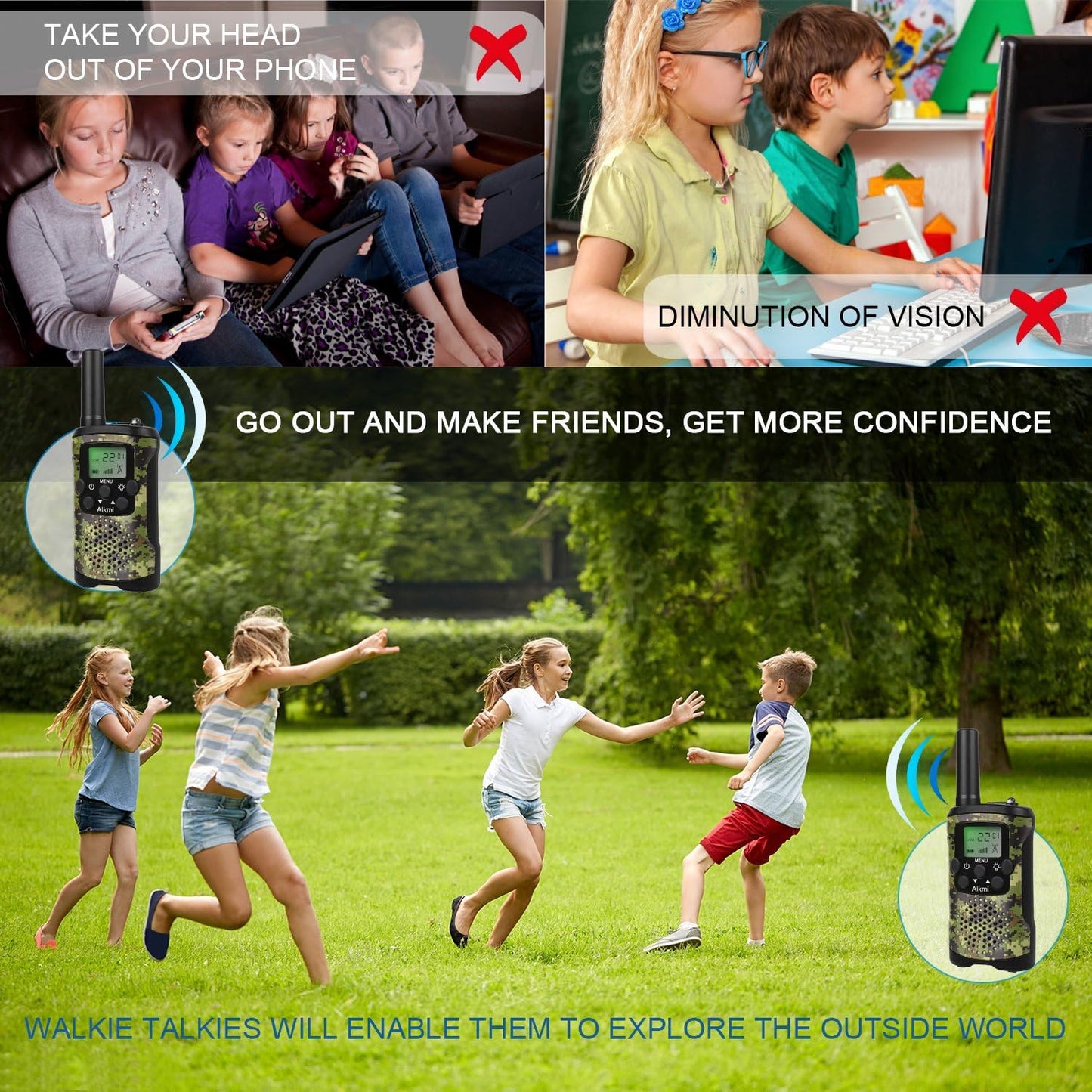 Walkie Talkies für Kinder, Grüne Tarnfarbe