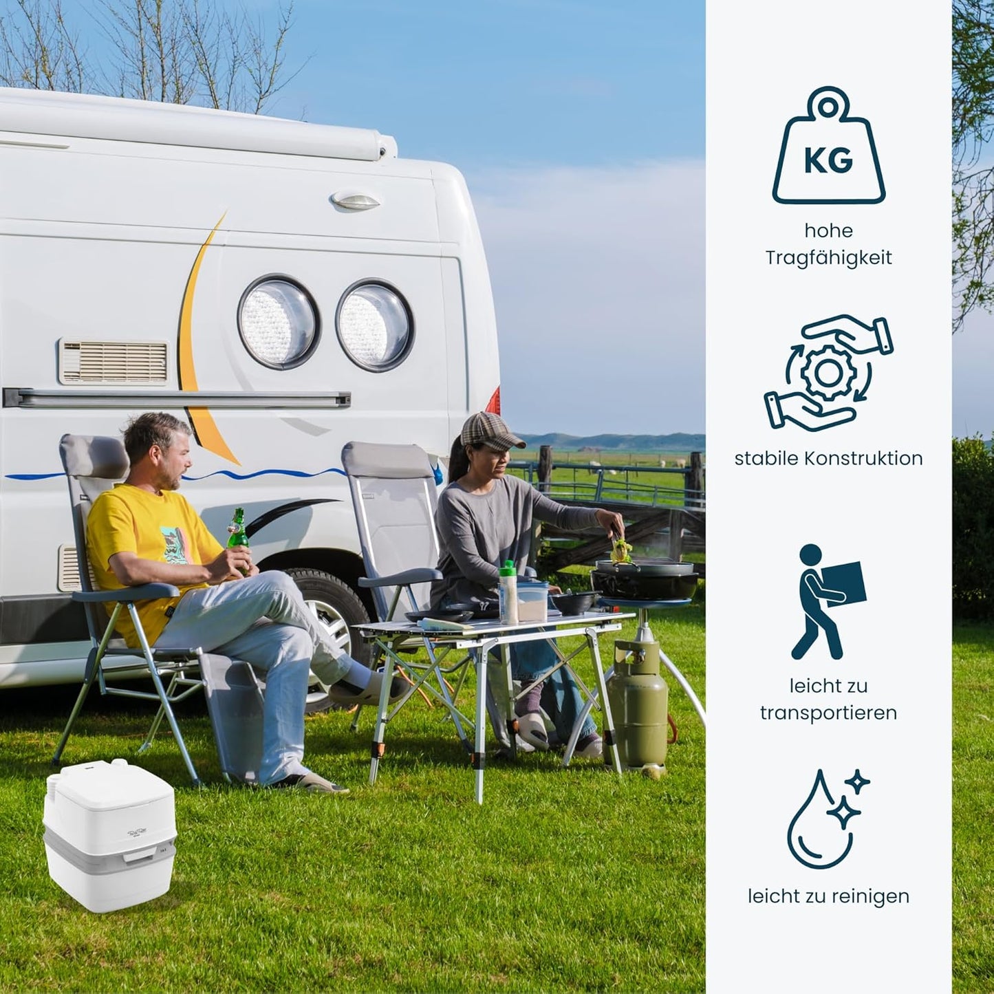 Tragbare Campingtoilette Porta Potti 165, Porta Potti 165 Single
