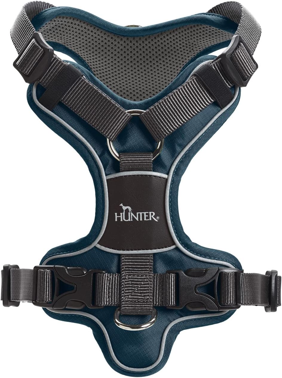 Hundegeschirr Divo, 45 - 56 cm dunkelblau/grau