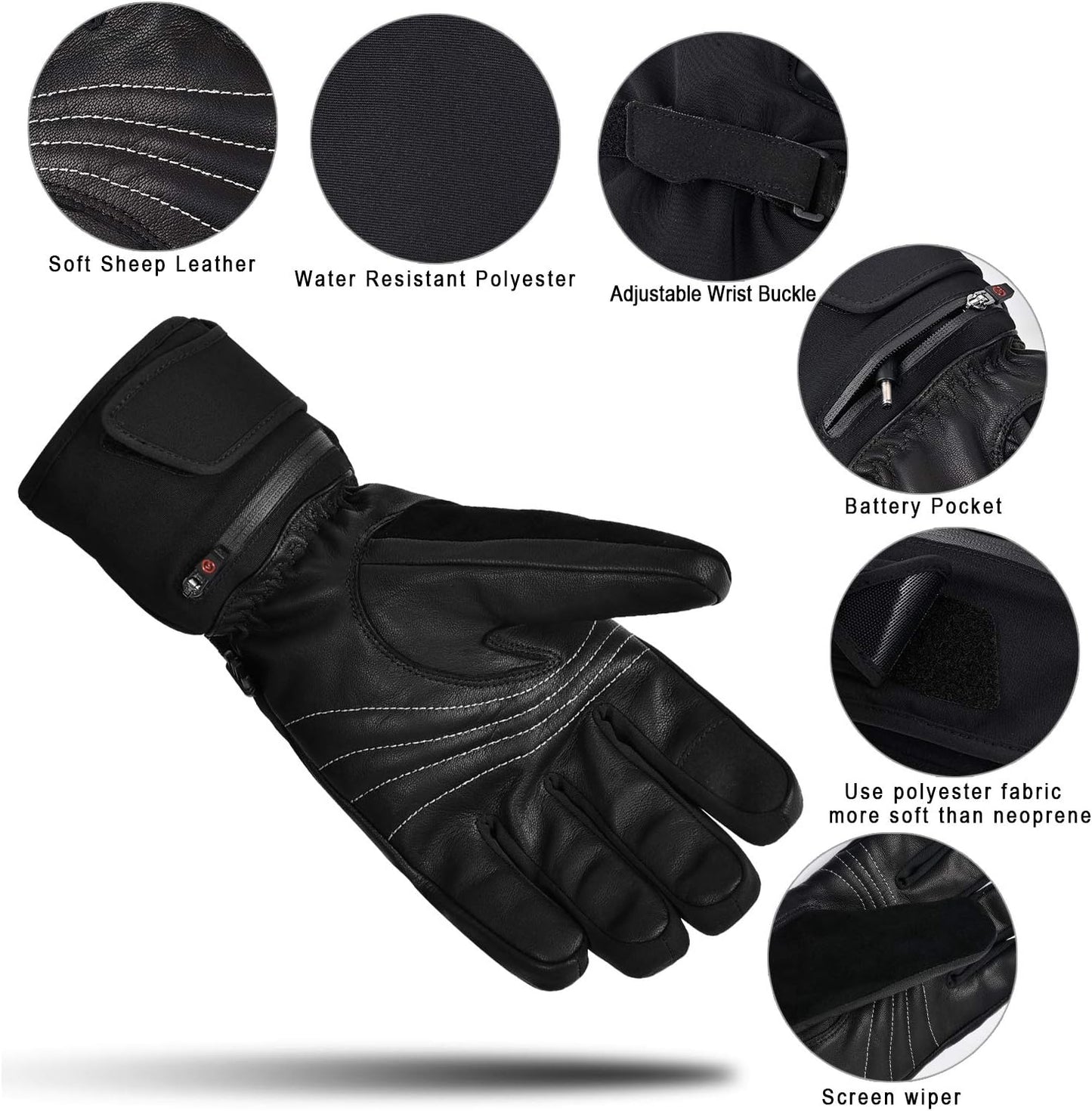 Beheizbare Handschuhe, L