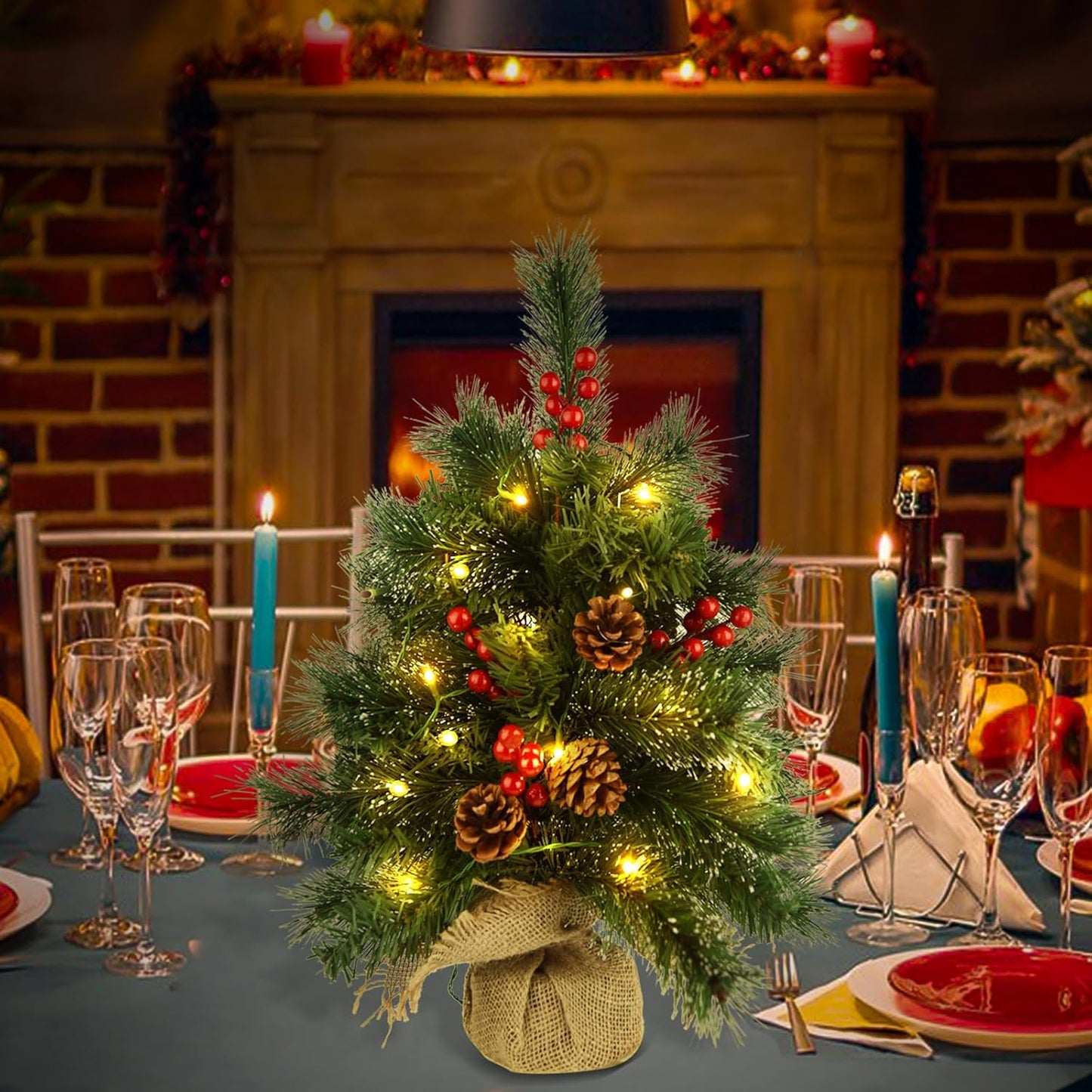 Mini Weihnachtsbaum mit LED-Beleuchtung