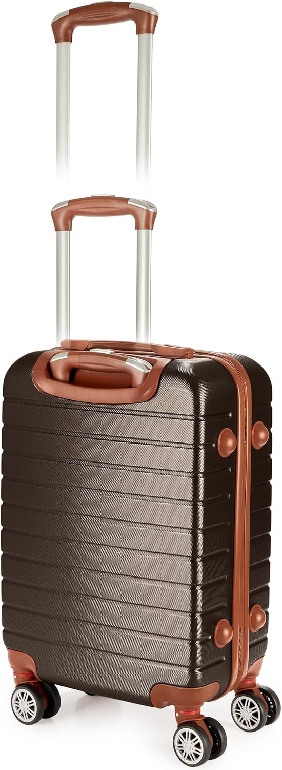 Handgepäck Koffer Paris, Braun und Hellbraun|M (37 x 56 x 22 cm)