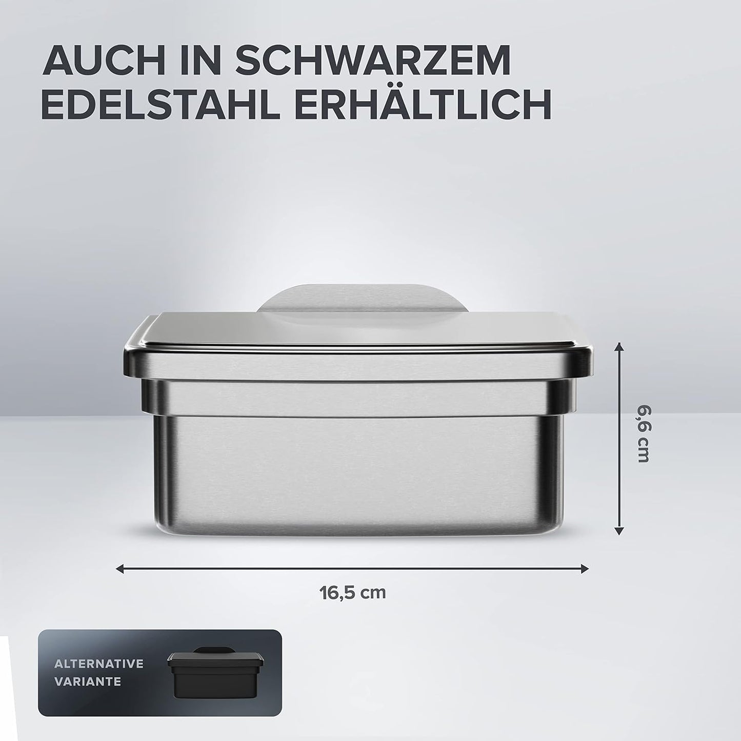Feuchttücher-Aufbewahrungsbox, Silber Zum Kleben