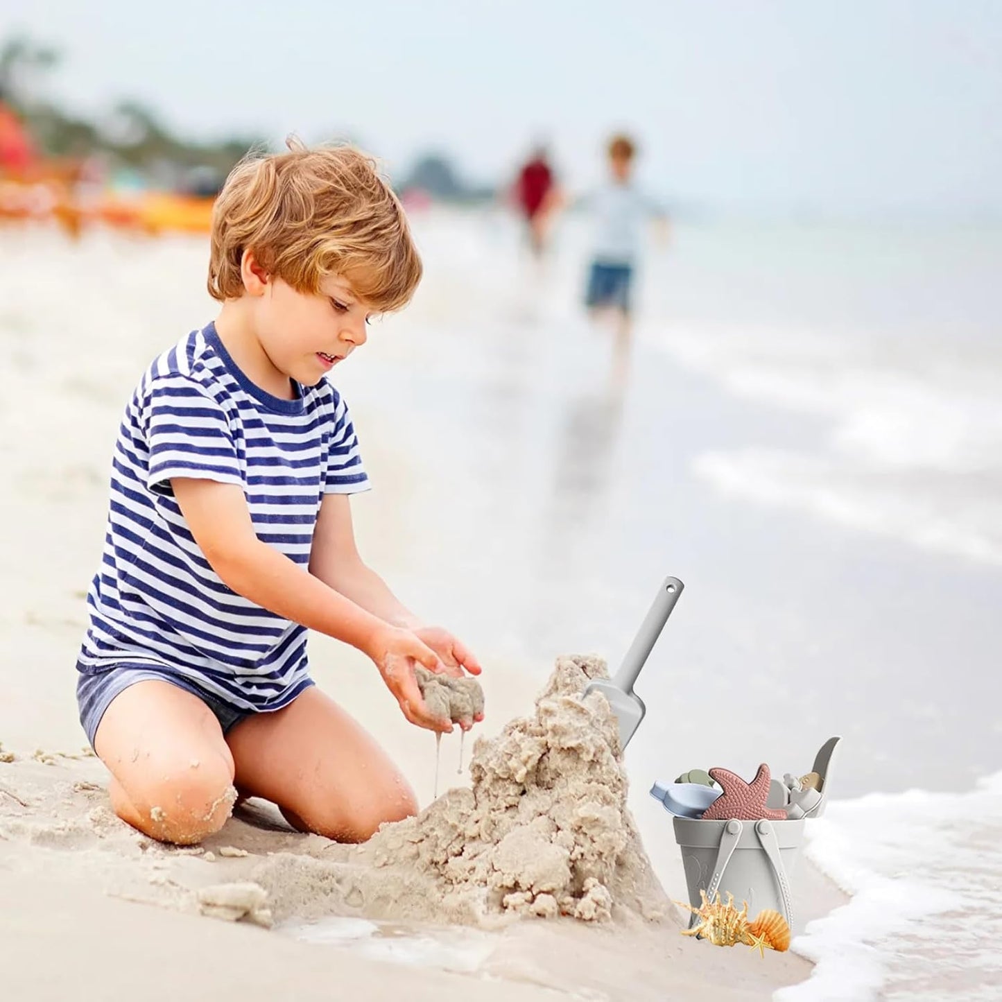 Strandspielzeug-Set für Kinder, Grau
