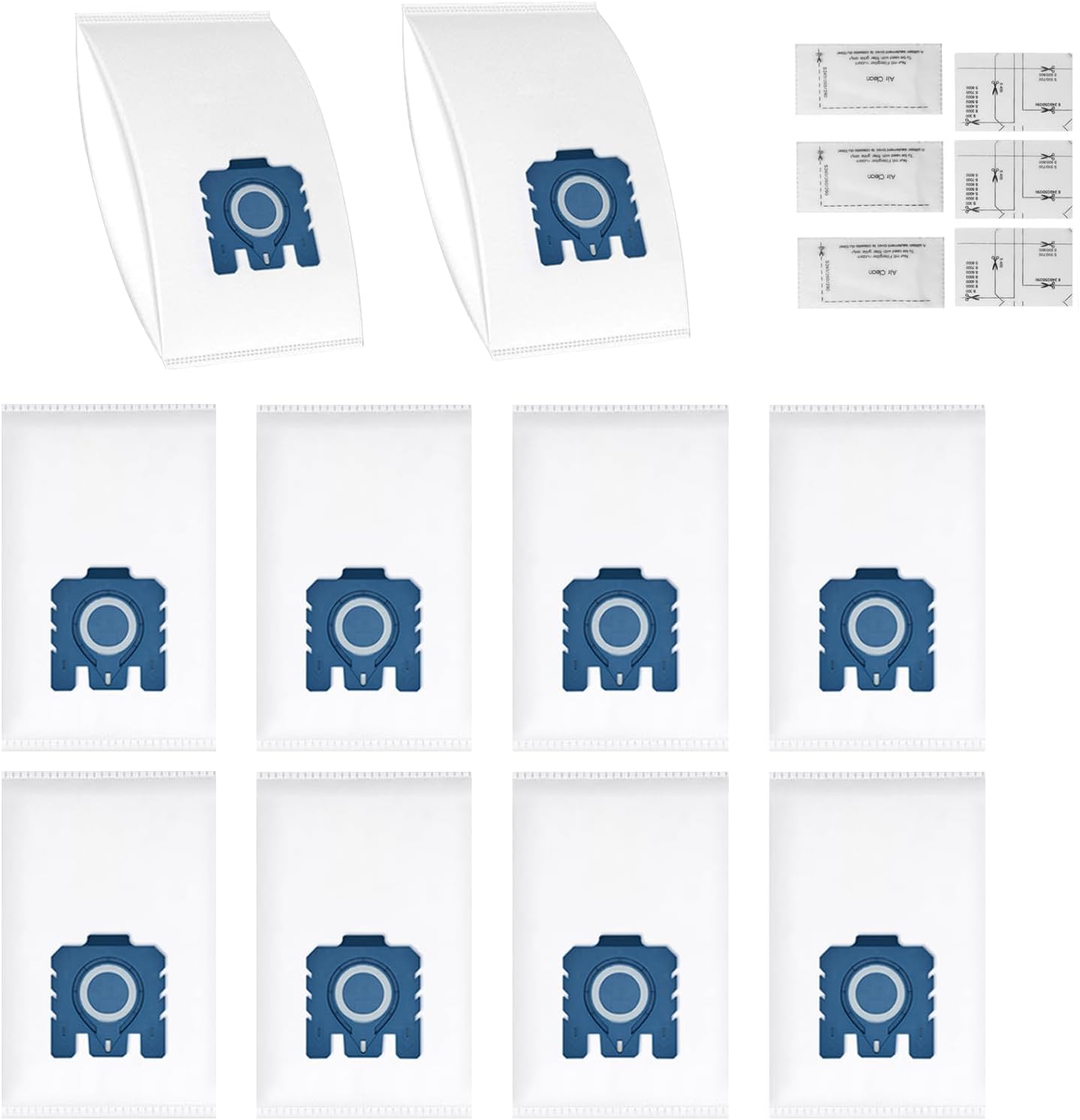 10 x Staubsaugerbeutel mit Abluft- und Motorschutzfilter, 10 Stück Staubsaugerbeutel
